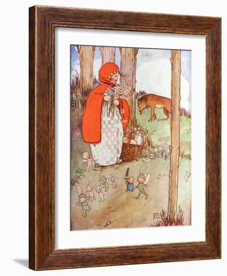Little Red Riding Hood in the Forest-null-Framed Giclee Print