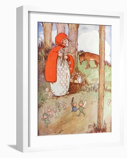 Little Red Riding Hood in the Forest-null-Framed Giclee Print