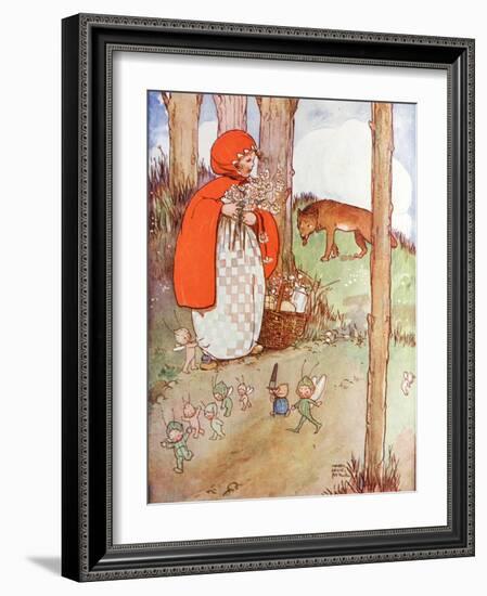 Little Red Riding Hood in the Forest-null-Framed Giclee Print