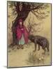 Little Red Riding Hood Meets the Wolf in the Woods-Warwick Goble-Mounted Photographic Print