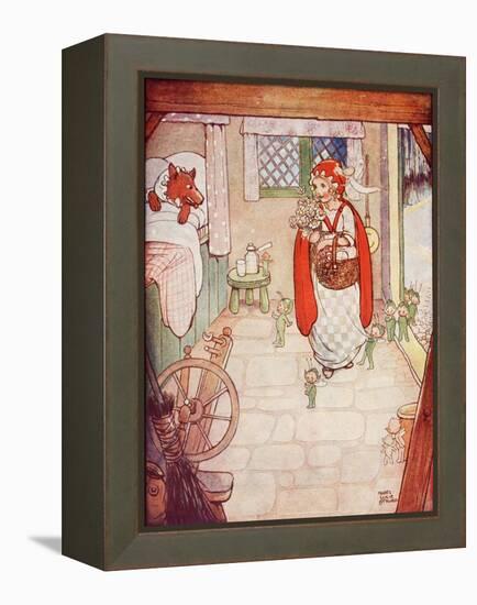 Little Red Riding Hood Meets the Wolf-null-Framed Premier Image Canvas