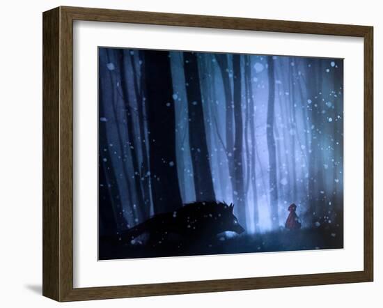 Little Red Riding Hood-Sebastien Del Grosso-Framed Photographic Print