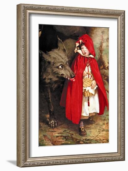 Little Red Riding Hood-Jessie Willcox-Smith-Framed Art Print