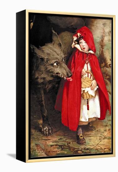 Little Red Riding Hood-Jessie Willcox-Smith-Framed Stretched Canvas