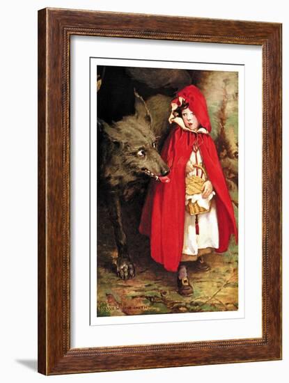 Little Red Riding Hood-Jessie Willcox-Smith-Framed Art Print