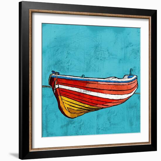 Little Red Rowboat-Ynon Mabat-Framed Art Print