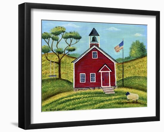 Little Red School House-Cheryl Bartley-Framed Giclee Print