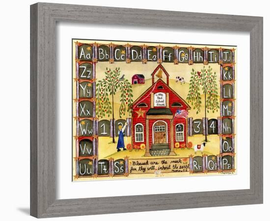 Little Red School House-Cheryl Bartley-Framed Giclee Print