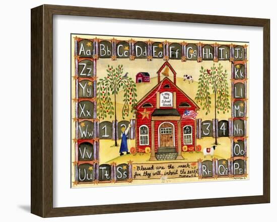 Little Red School House-Cheryl Bartley-Framed Giclee Print