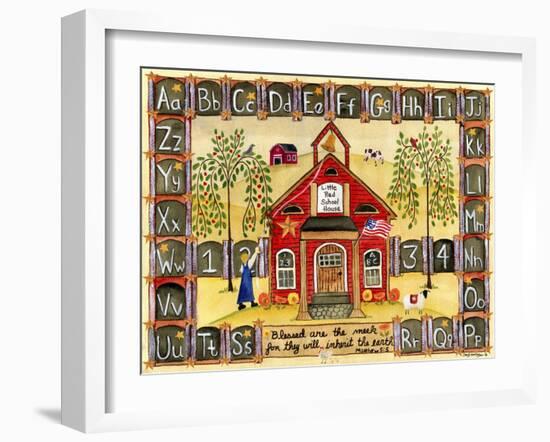 Little Red School House-Cheryl Bartley-Framed Giclee Print