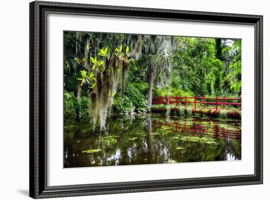 Little Red Southern Footbridge-George Oze-Framed Photographic Print