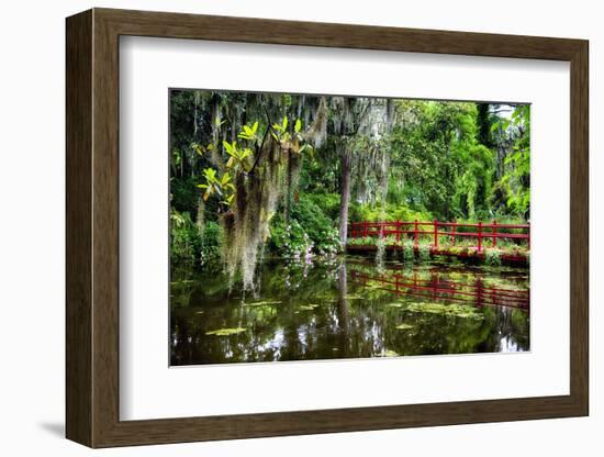 Little Red Southern Footbridge-George Oze-Framed Photographic Print