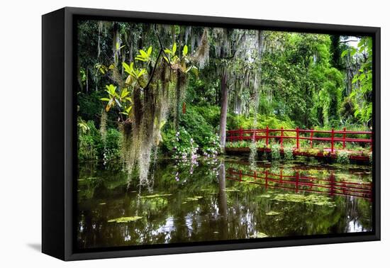 Little Red Southern Footbridge-George Oze-Framed Premier Image Canvas