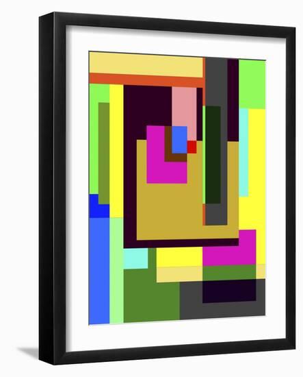 Little Red Square-Diana Ong-Framed Giclee Print