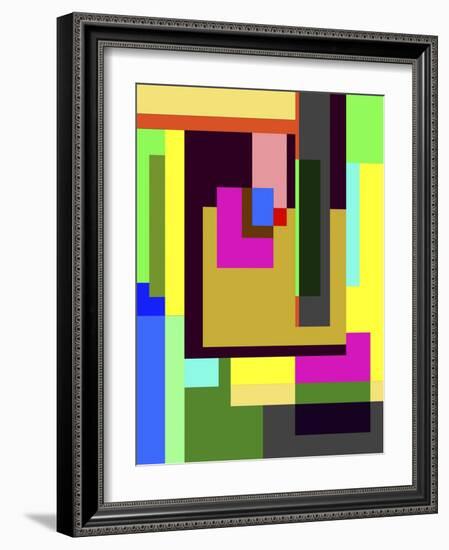 Little Red Square-Diana Ong-Framed Giclee Print