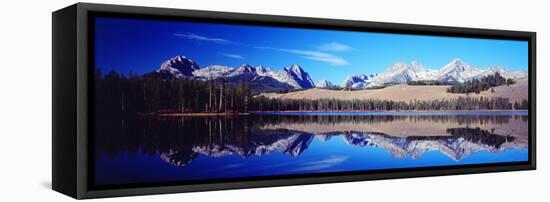 Little Redfish Lake Mountains Id USA-null-Framed Stretched Canvas