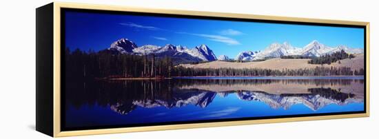 Little Redfish Lake Mountains Id USA-null-Framed Stretched Canvas