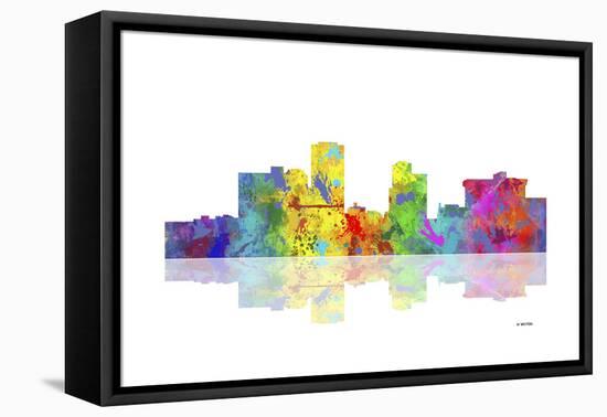 Little Rock Arkansas Skyline 1-Marlene Watson-Framed Premier Image Canvas