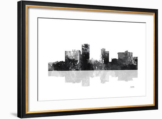 Little Rock Arkansas Skyline BG 1-Marlene Watson-Framed Giclee Print