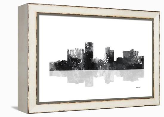 Little Rock Arkansas Skyline BG 1-Marlene Watson-Framed Premier Image Canvas