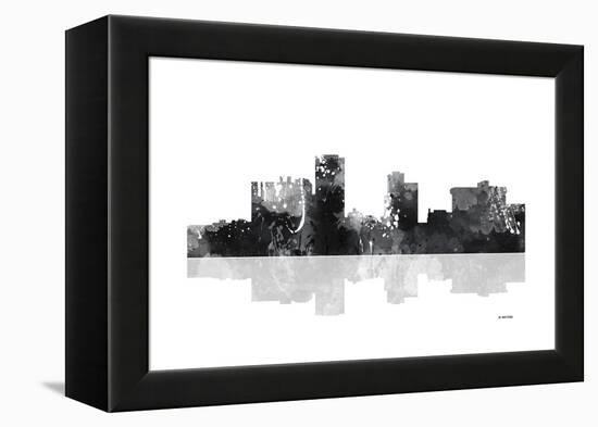 Little Rock Arkansas Skyline BG 1-Marlene Watson-Framed Premier Image Canvas