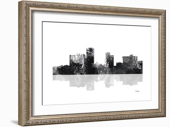 Little Rock Arkansas Skyline BG 1-Marlene Watson-Framed Giclee Print