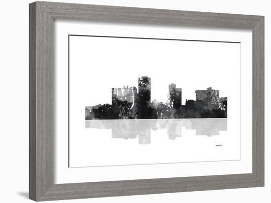 Little Rock Arkansas Skyline BG 1-Marlene Watson-Framed Giclee Print