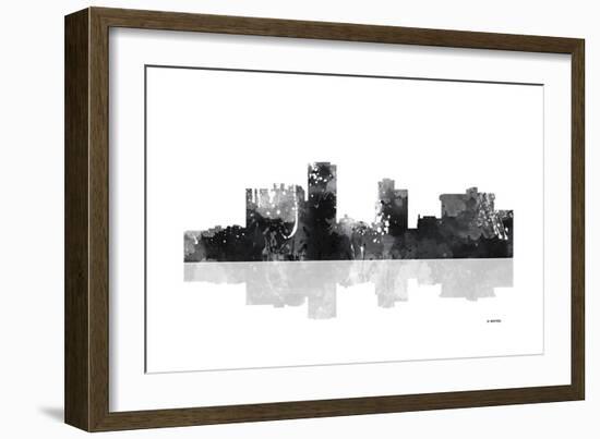 Little Rock Arkansas Skyline BG 1-Marlene Watson-Framed Giclee Print