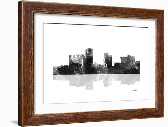 Little Rock Arkansas Skyline BG 1-Marlene Watson-Framed Giclee Print