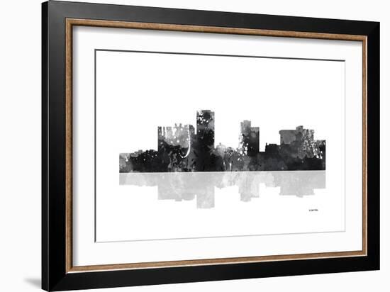 Little Rock Arkansas Skyline BG 1-Marlene Watson-Framed Giclee Print