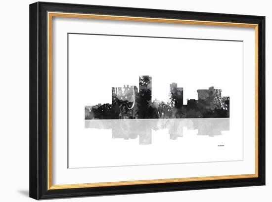 Little Rock Arkansas Skyline BG 1-Marlene Watson-Framed Giclee Print