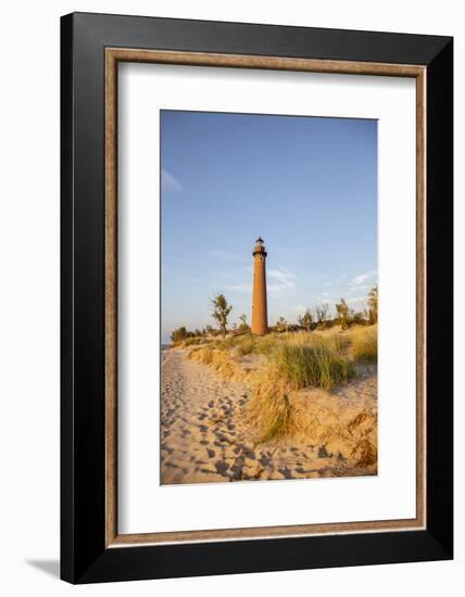 Little Sable Point Lighthouse near Mears, Michigan.-Richard & Susan Day-Framed Photographic Print