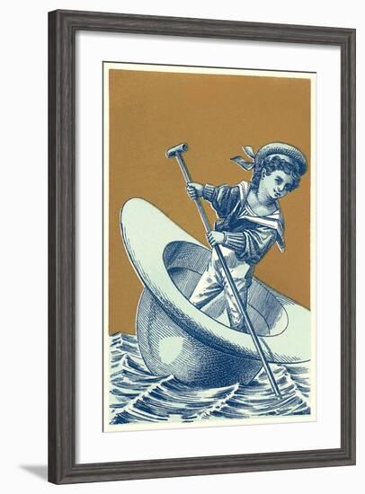 Little Sailor in Hat-null-Framed Art Print