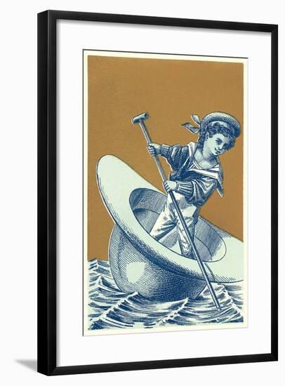 Little Sailor in Hat-null-Framed Art Print