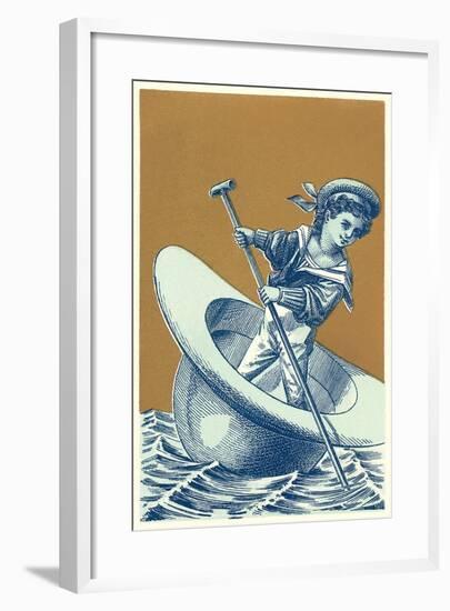 Little Sailor in Hat-null-Framed Art Print