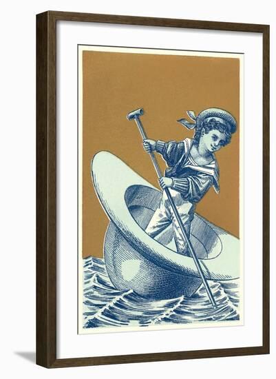 Little Sailor in Hat-null-Framed Art Print