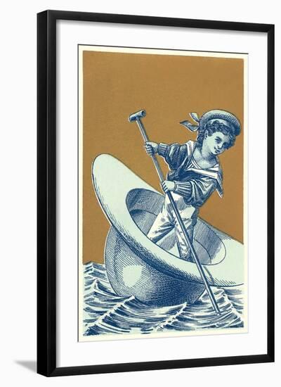 Little Sailor in Hat-null-Framed Art Print