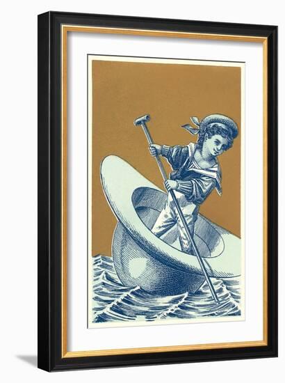 Little Sailor in Hat-null-Framed Art Print