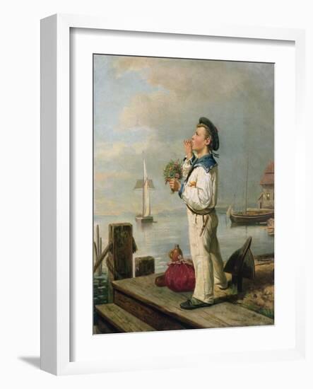 Little sailor waiting on the quay, 1863-Carl Julius Lorck-Framed Giclee Print