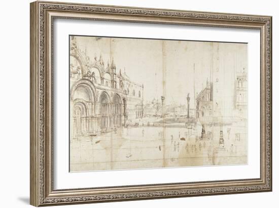Little Saint Mark's Square, Venice-Gaspar van Wittel-Framed Art Print
