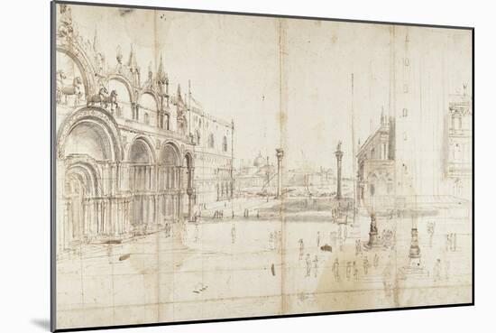 Little Saint Mark's Square, Venice-Gaspar van Wittel-Mounted Art Print