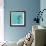 Little Seahorse Blue-Kellie Day-Framed Art Print displayed on a wall