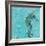 Little Seahorse Blue-Kellie Day-Framed Art Print