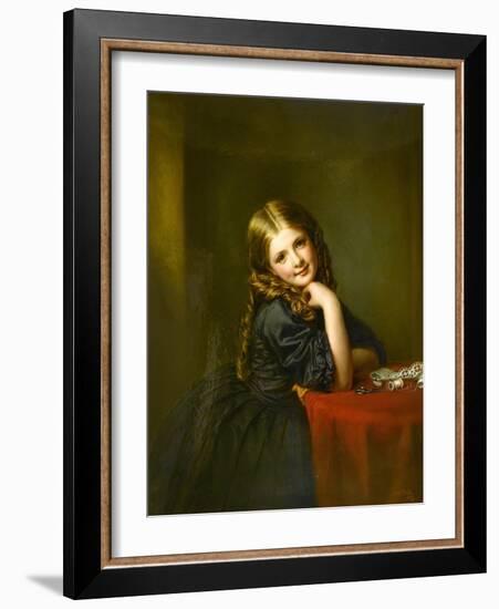 Little Seamstress, 1865 (Oil on Board)-William Powell Frith-Framed Giclee Print