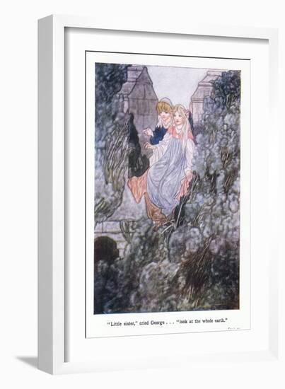 Little Sister, Cried GeorgeLook at the Whole Earth-Charles Robinson-Framed Giclee Print