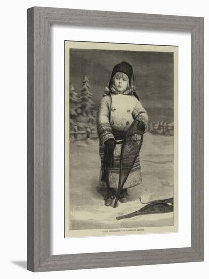 Little Snowshoes, a Canadian Sketch-null-Framed Giclee Print