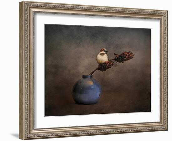 Little Sparrow Friend-Jai Johnson-Framed Giclee Print