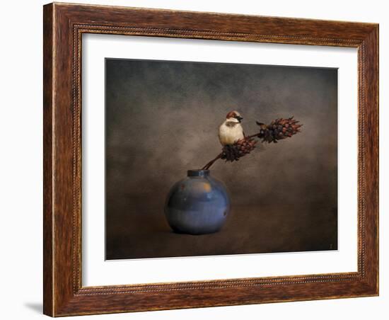 Little Sparrow Friend-Jai Johnson-Framed Giclee Print