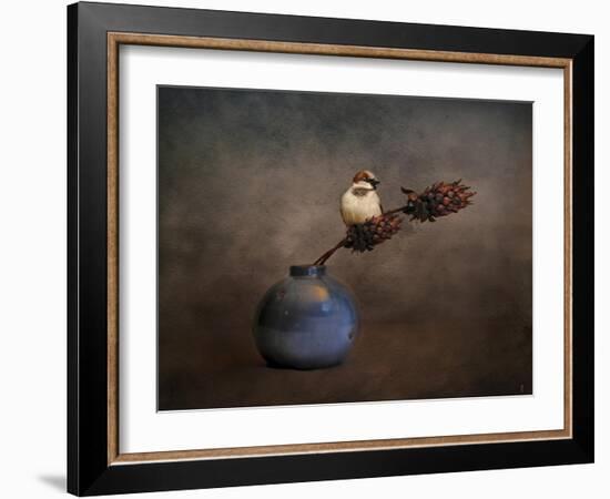 Little Sparrow Friend-Jai Johnson-Framed Giclee Print