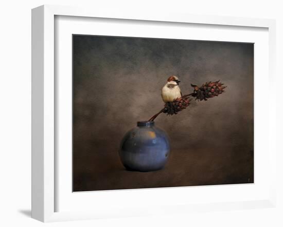 Little Sparrow Friend-Jai Johnson-Framed Giclee Print